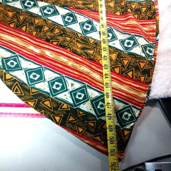Calvin Klein Boho Maxi Dress Multi-Colored Tribal Geometric Print. Womans Medium - Picture 11 of 12